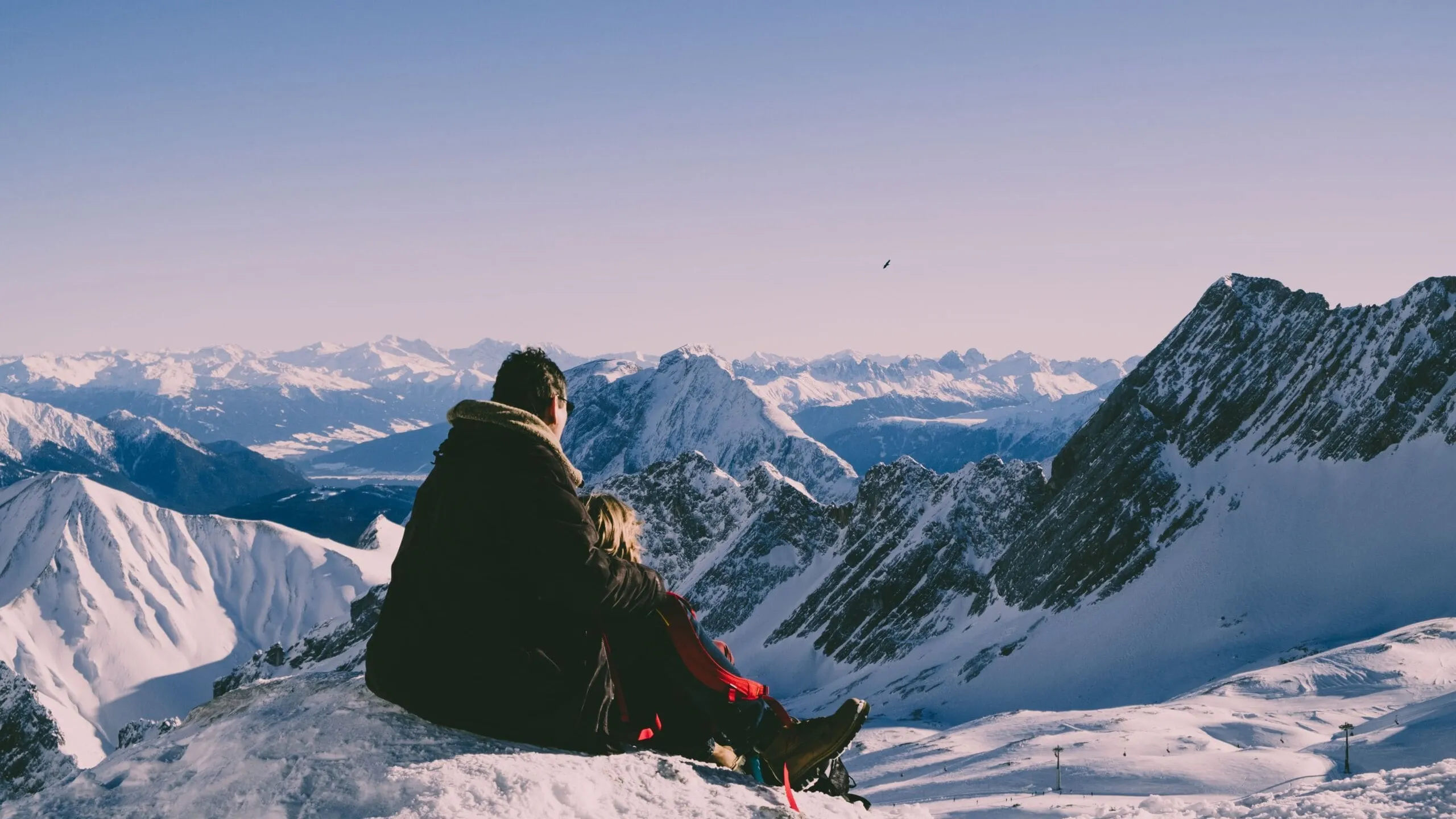 View of the Alpine peaks of northern Italy